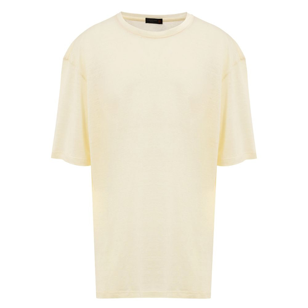 T-shirt en lin jaune Corneliani