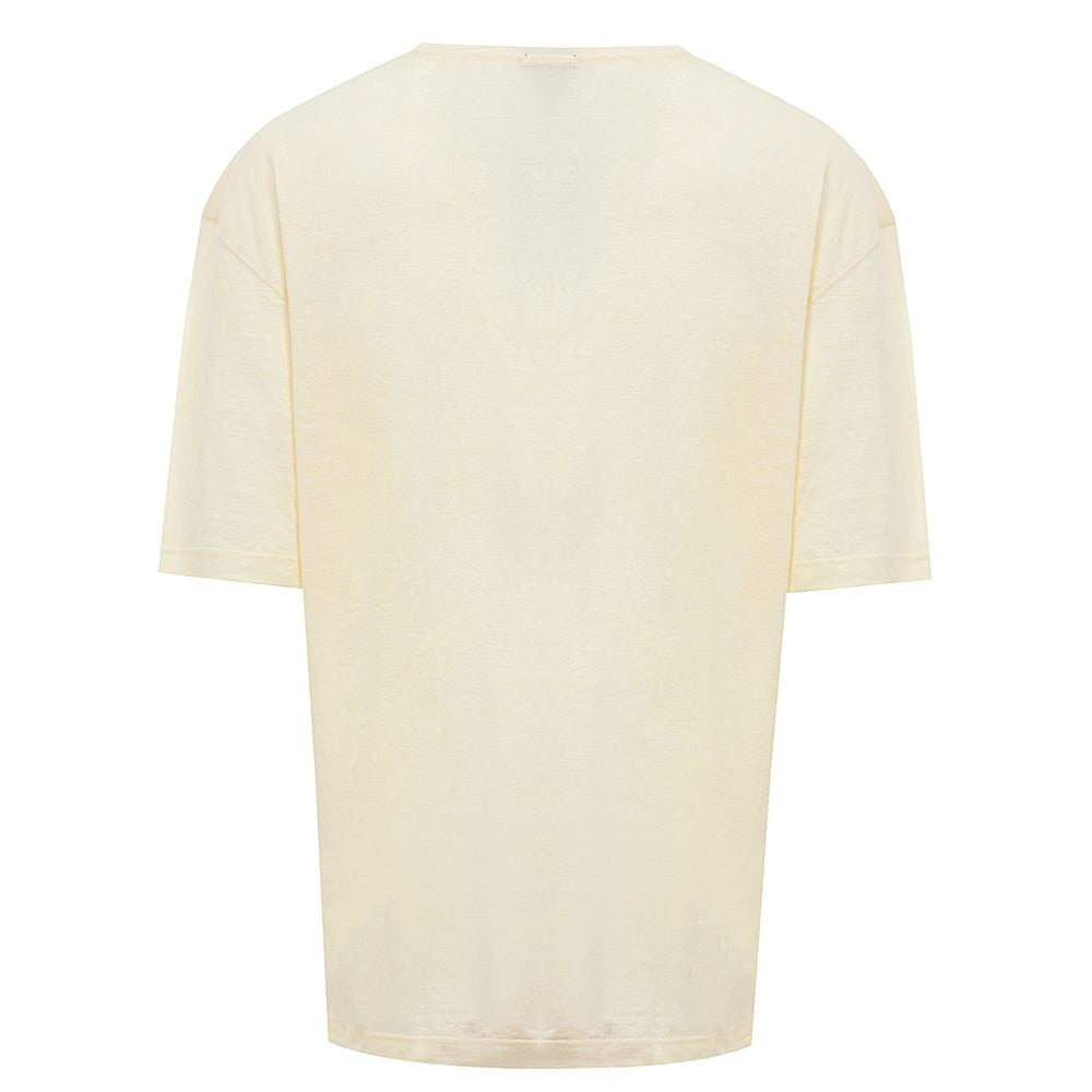 T-shirt en lin jaune Corneliani