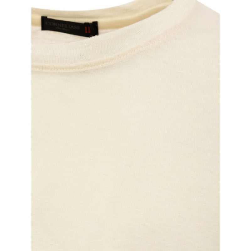 Corneliani Geel Linnen T-Shirt