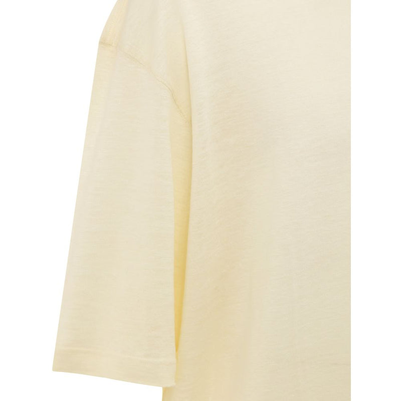 Corneliani Geel Linnen T-Shirt