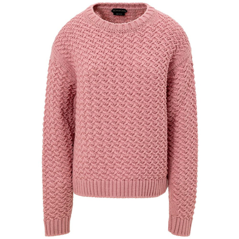 Tom Ford Pink Wool Sweater - Élégant Pull en Laine Vierge