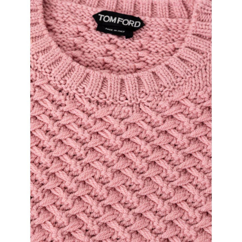 Tom Ford Pink Wool Sweater - Élégant Pull en Laine Vierge