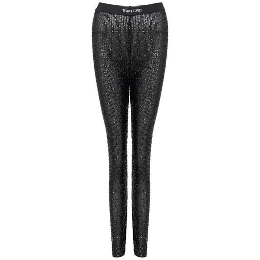 Zwarte polyester joggingbroek van Tom Ford, geschikt voor sport.