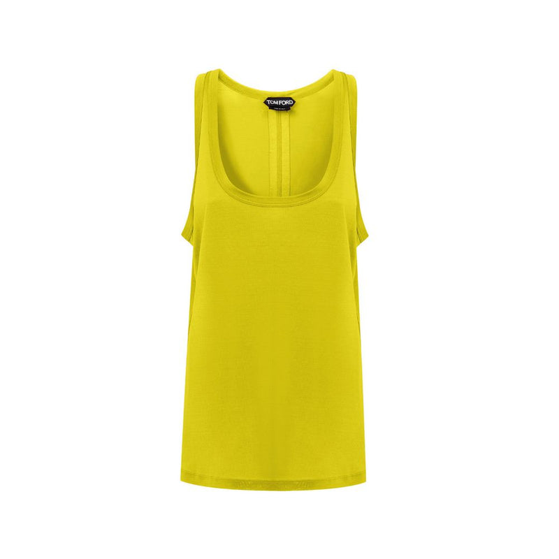 Tom Ford Yellow Silk Tank Top - Elegant Sleeveless Style