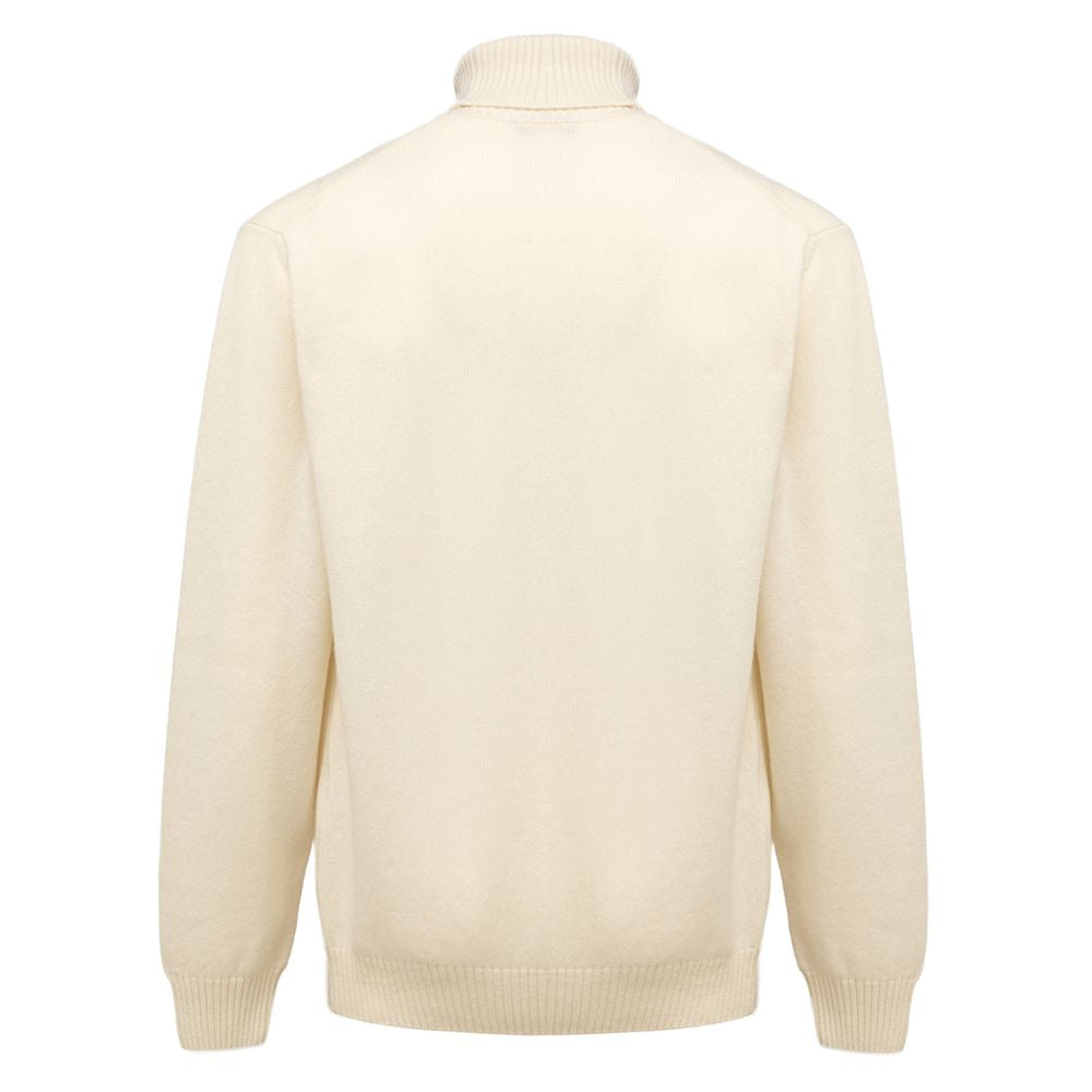 Col roulé en cachemire blanc de Cruciani