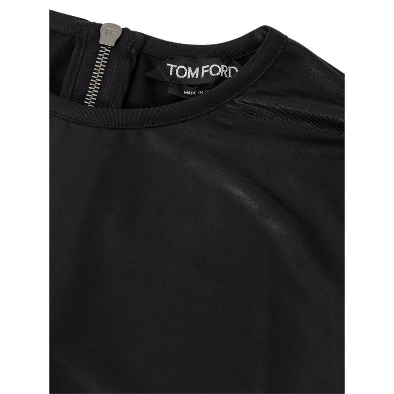Tom Ford Black Viscose Long Sleeve Sweater - Élégant et Polyvalent