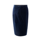 Tom Ford Blue Velvet Midi Skirt - Sophisticated Elegance