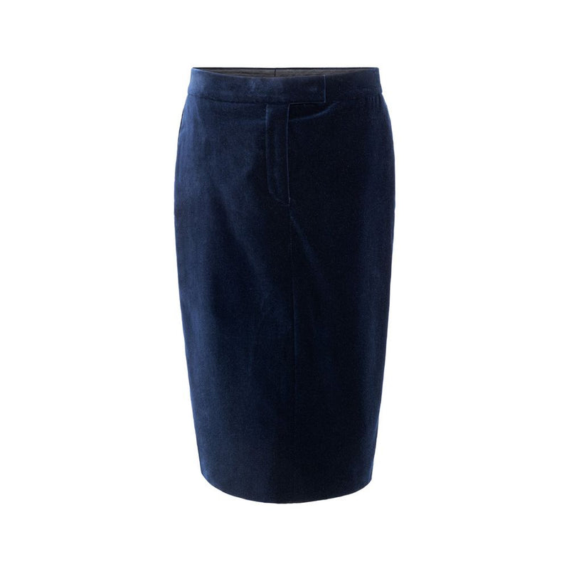 Tom Ford Blue Velvet Midi Skirt - Sophisticated Elegance