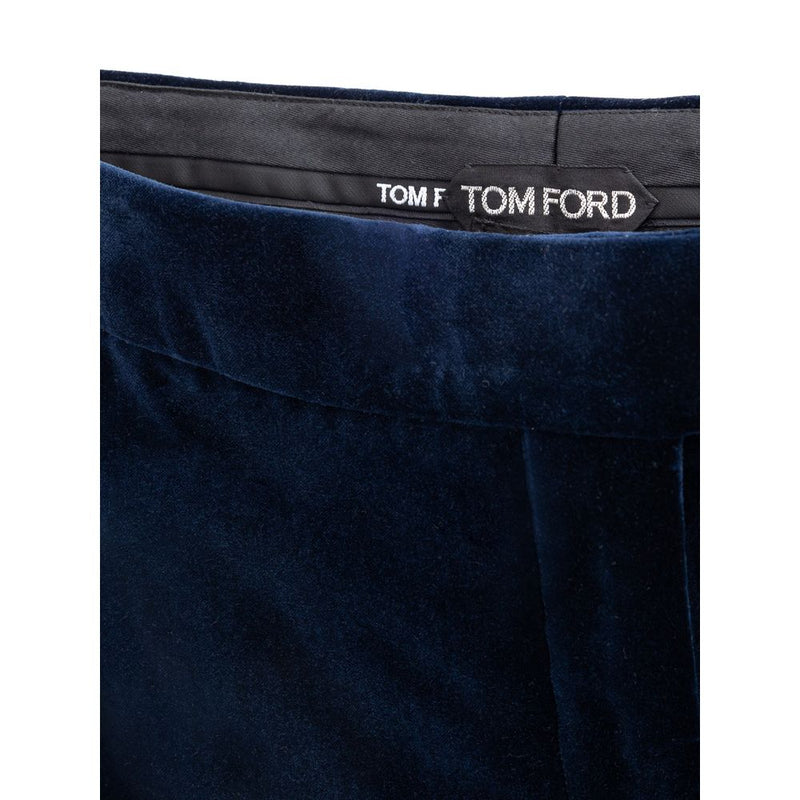Tom Ford Blue Velvet Midi Skirt - Sophisticated Elegance