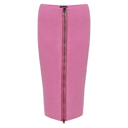 Tom Ford Roze Wollen Midi Jurk