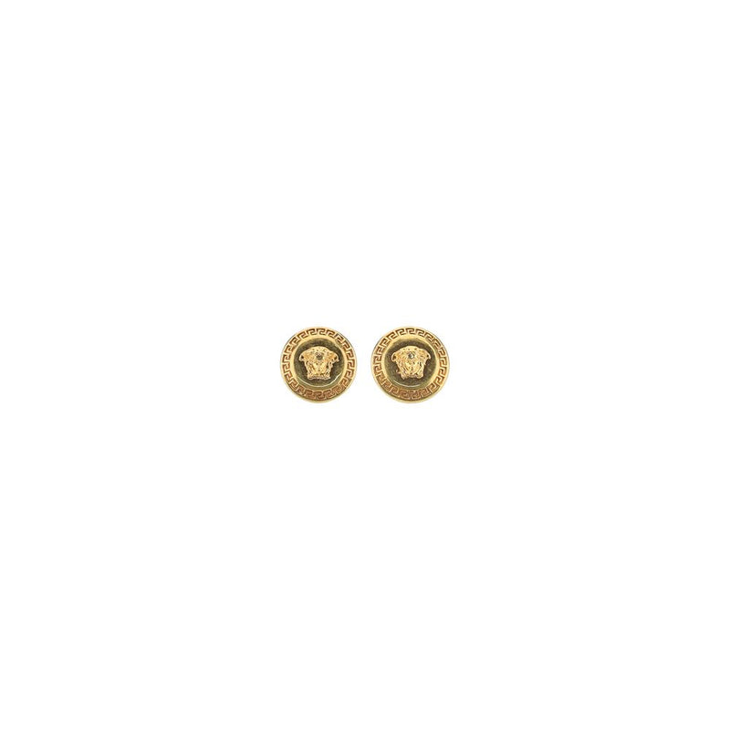 Boucles d'oreilles Versace avec tête de Méduse dorée - Accessoire de luxe