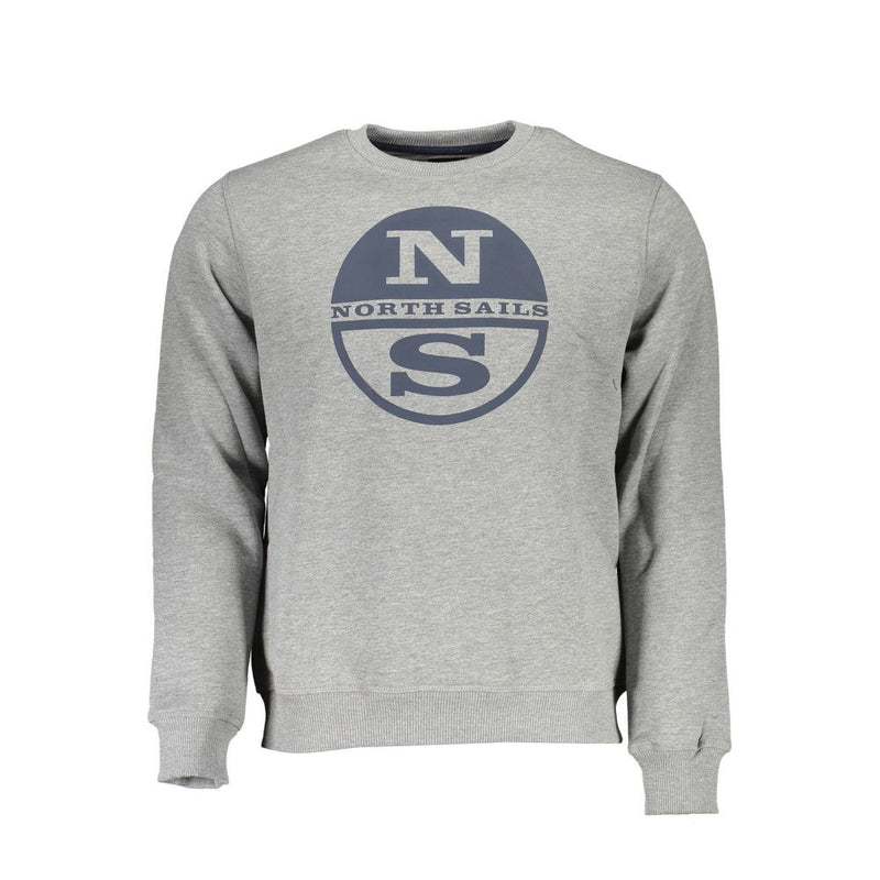 North Sails Gray Cotton Men Sweater - Stylish & Comfortable