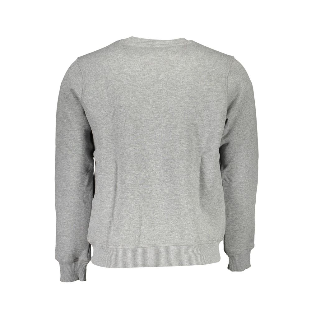 North Sails Gray Cotton Men Sweater - Effortless Style