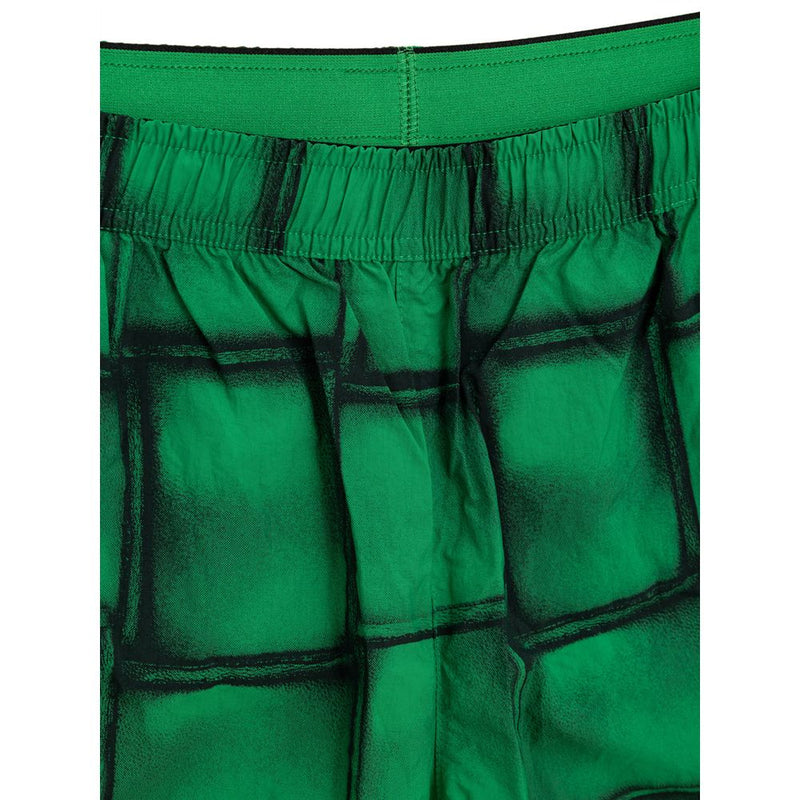 Bottega Veneta Green Polyamide Swim Short with Cassette Print