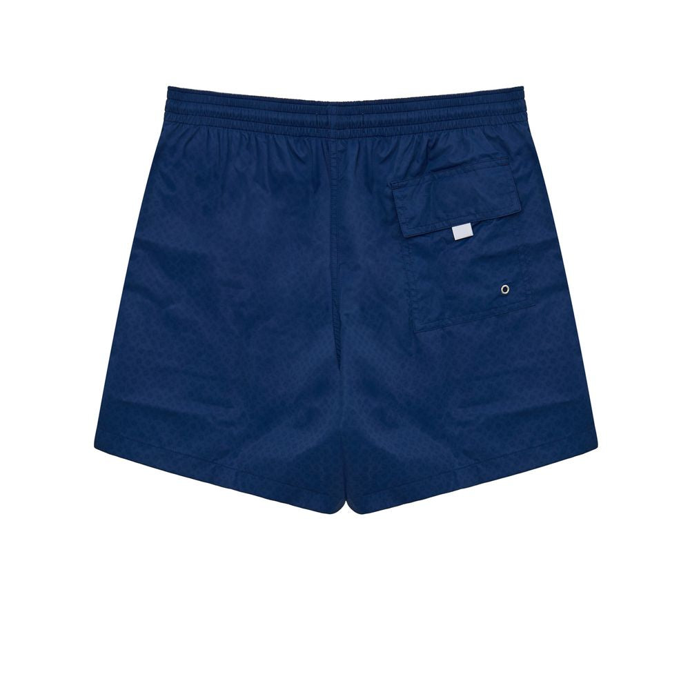 Canali Blue Polyester Swim Short
