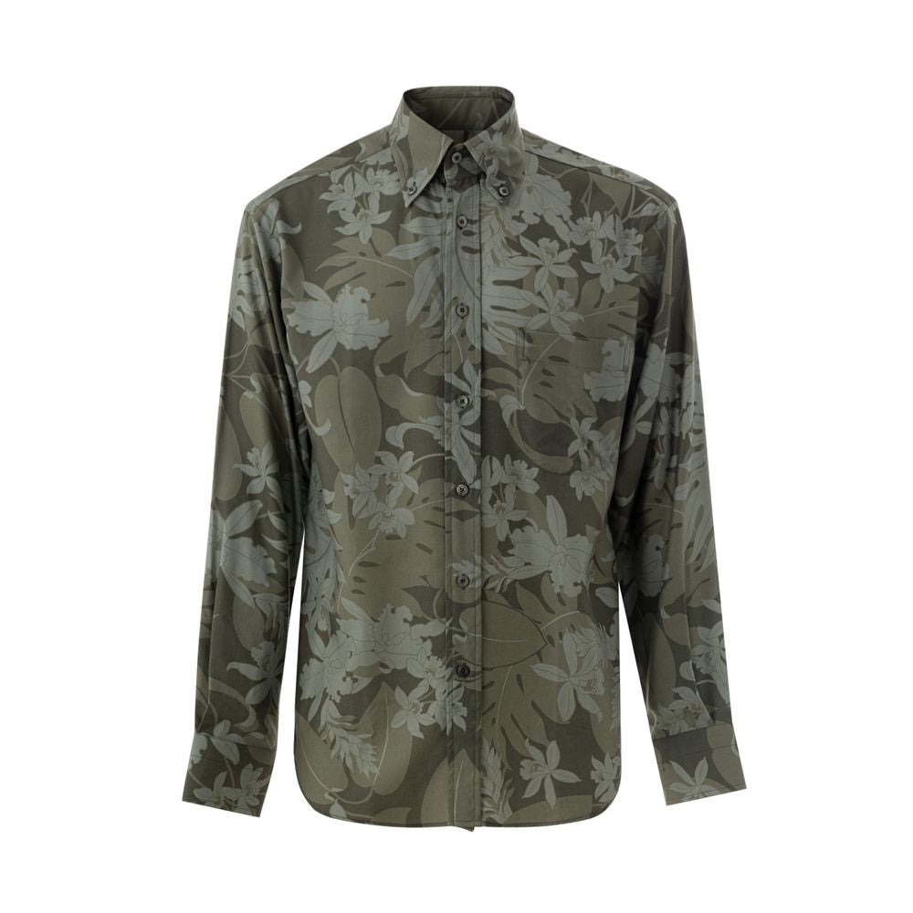 Chemise en lyocell verte de Tom Ford