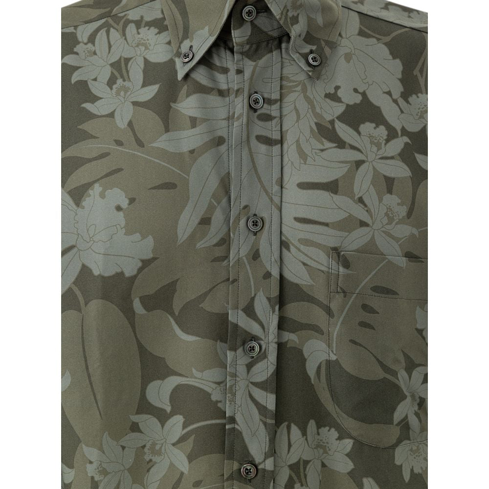 Chemise en lyocell verte de Tom Ford