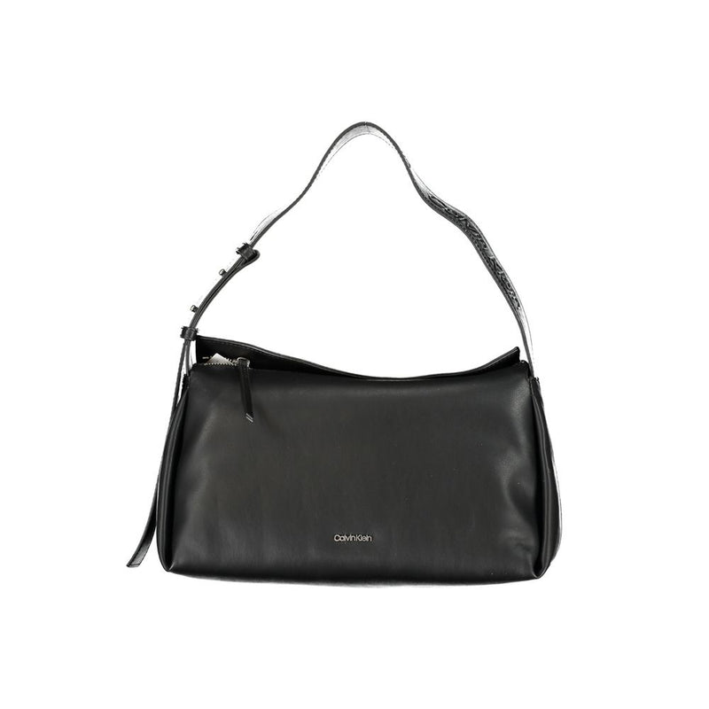 Calvin Klein Black Polyester Handbag - Eco-Friendly Chic