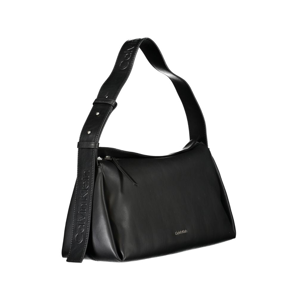 Calvin Klein Black Polyester Handbag - Eco-Friendly Chic