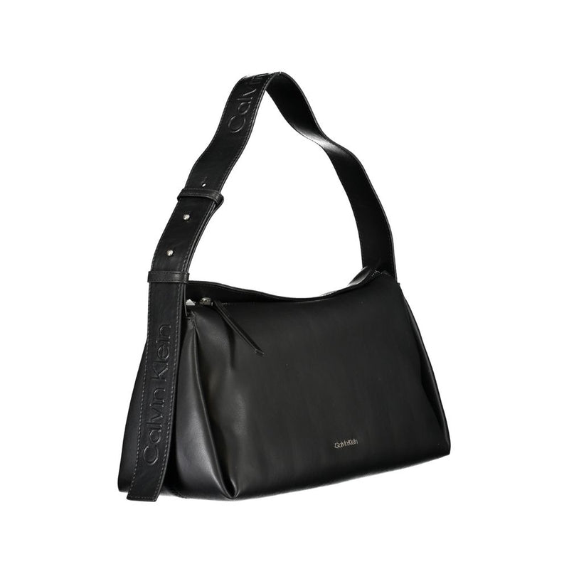 Calvin Klein Black Polyester Handbag - Eco-Friendly Chic