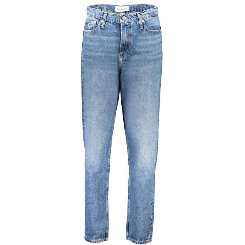 Calvin Klein Blue Cotton Women's Mom Jeans