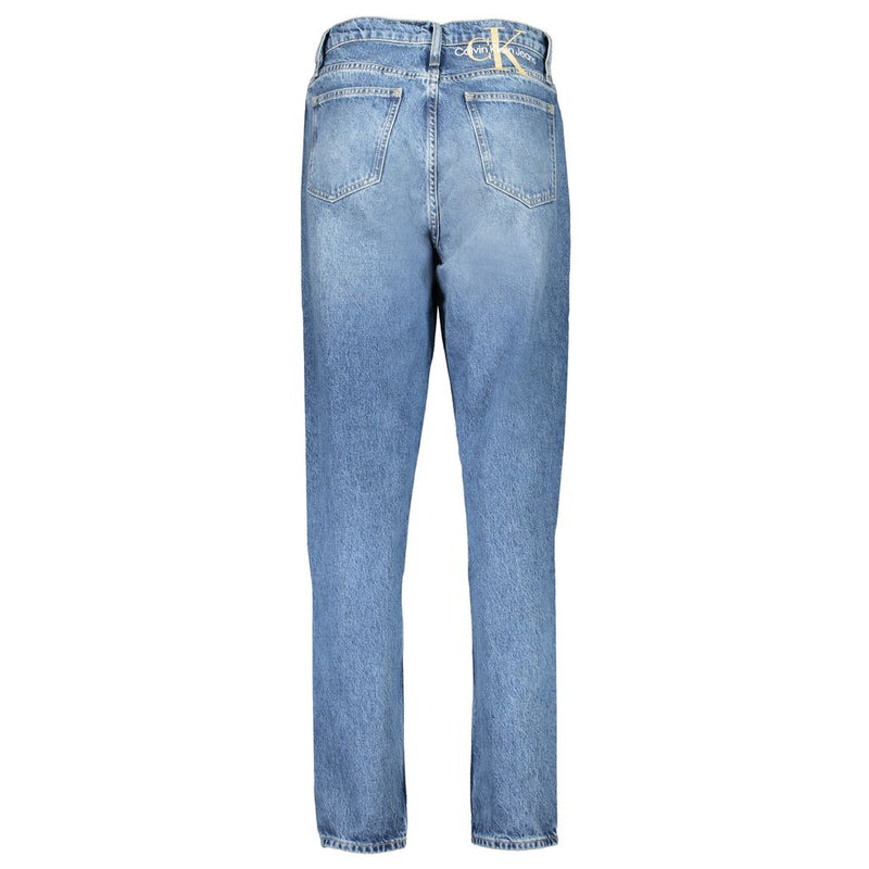 Calvin Klein Blue Cotton Women's Mom Jeans