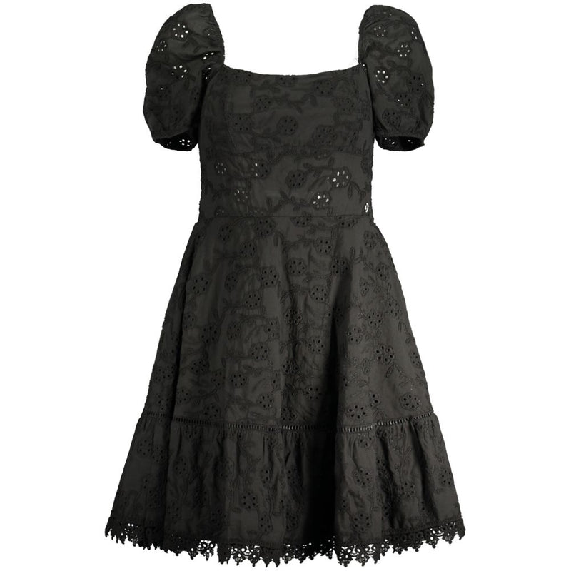Guess Jeans Black Cotton Women Dress - Effortless Chic