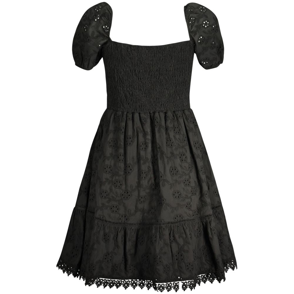Robe Femme Guess Jeans Noir en Coton - Élégance Décontractée