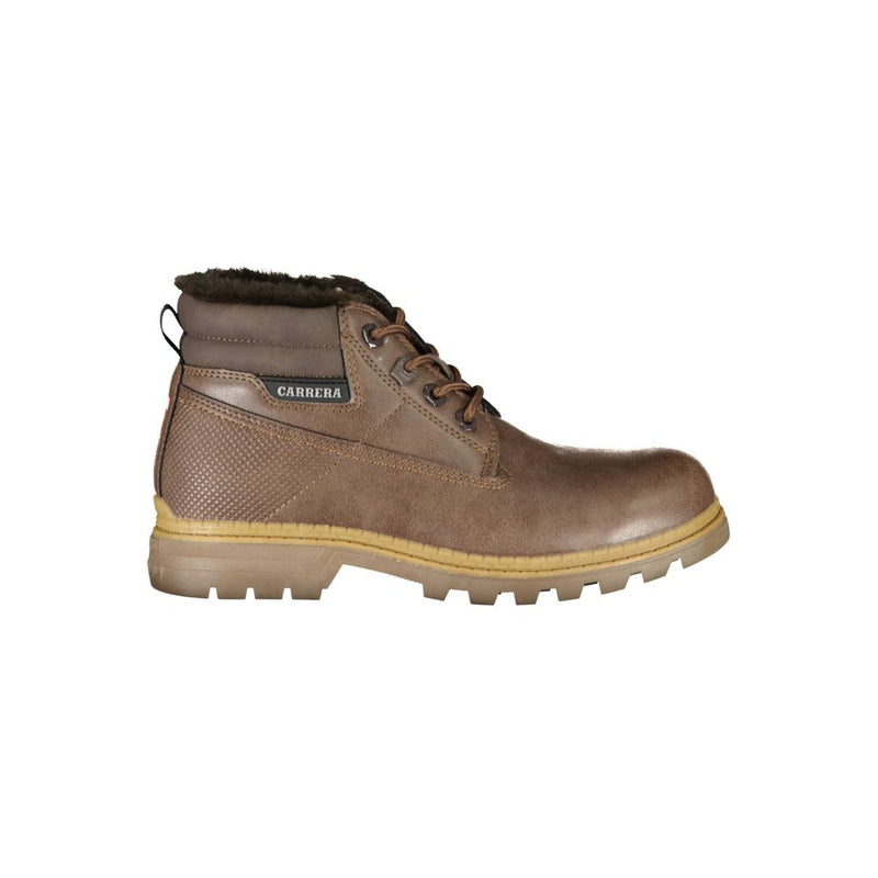 Carrera Brown Polyester Women's Lace-Up Boot