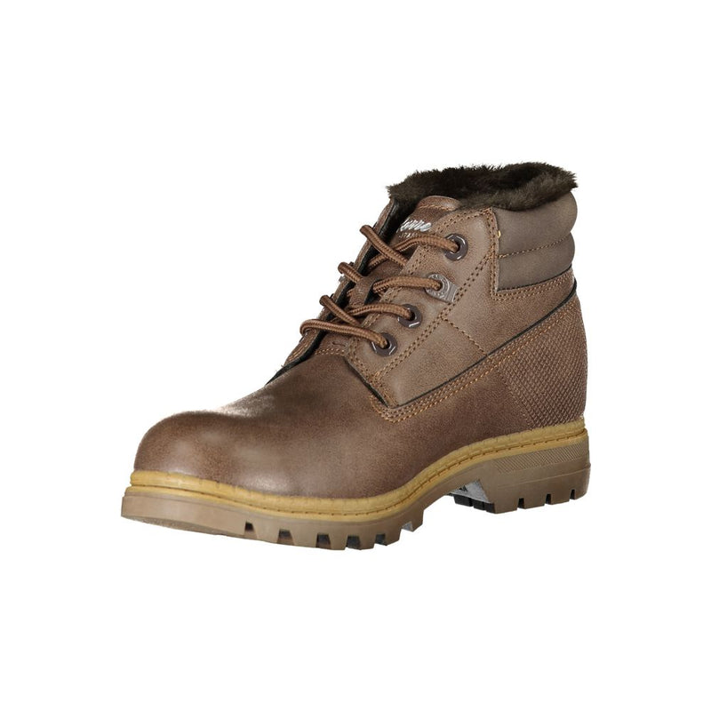 Carrera Brown Polyester Women's Lace-Up Boot