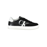 Calvin Klein Sleek Black Lace-Up Sneakers with Contrast Details