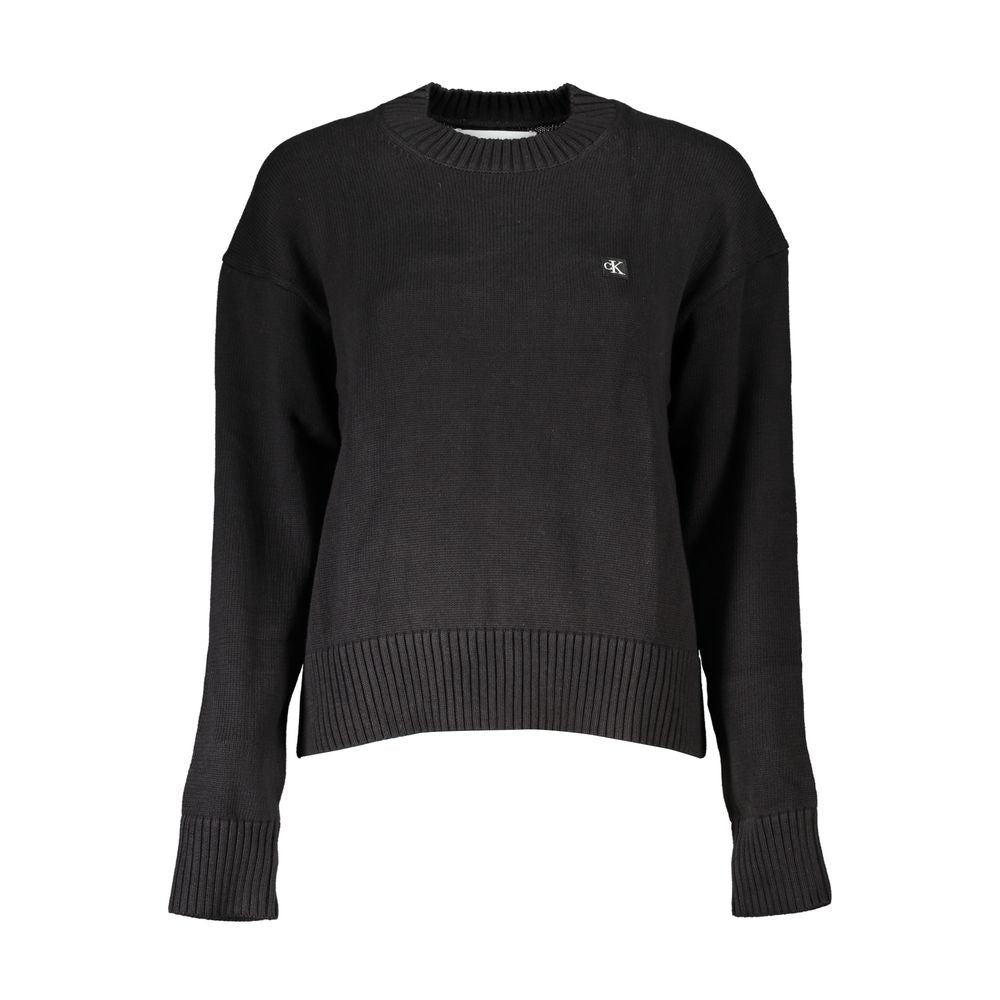 Calvin Klein Elegant Long Sleeve Crew Neck Sweater - Noir