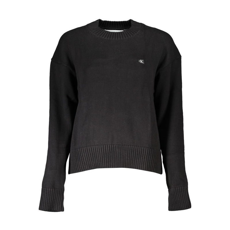 Calvin Klein Elegant Long Sleeve Crew Neck Sweater - Black