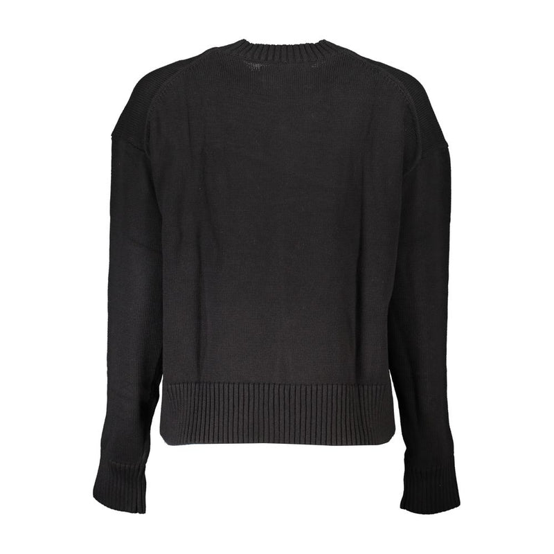 Calvin Klein Elegant Long Sleeve Crew Neck Sweater - Black