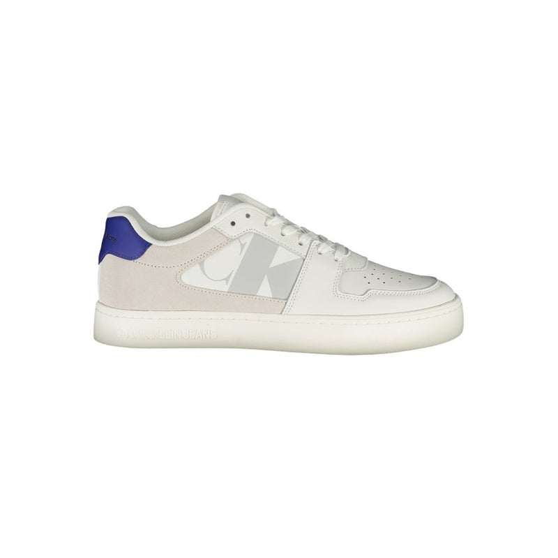 Calvin Klein White Leather Men's Sneaker - Eco-Friendly Design