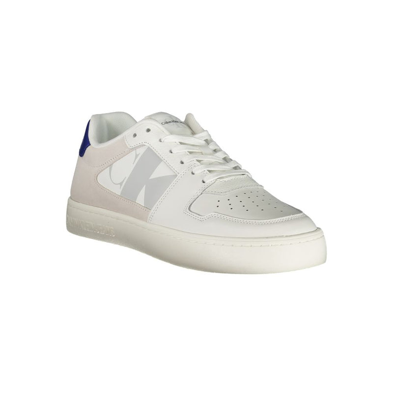Calvin Klein White Leather Men's Sneaker - Eco-Friendly Design