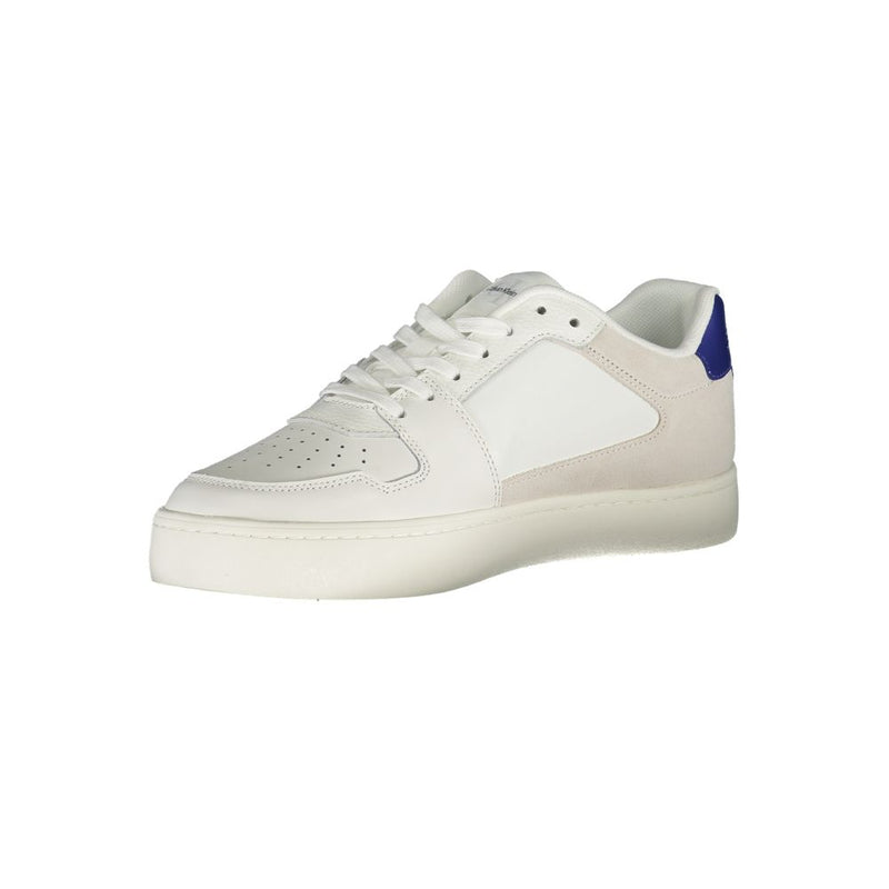 Calvin Klein White Leather Men's Sneaker - Eco-Friendly Design