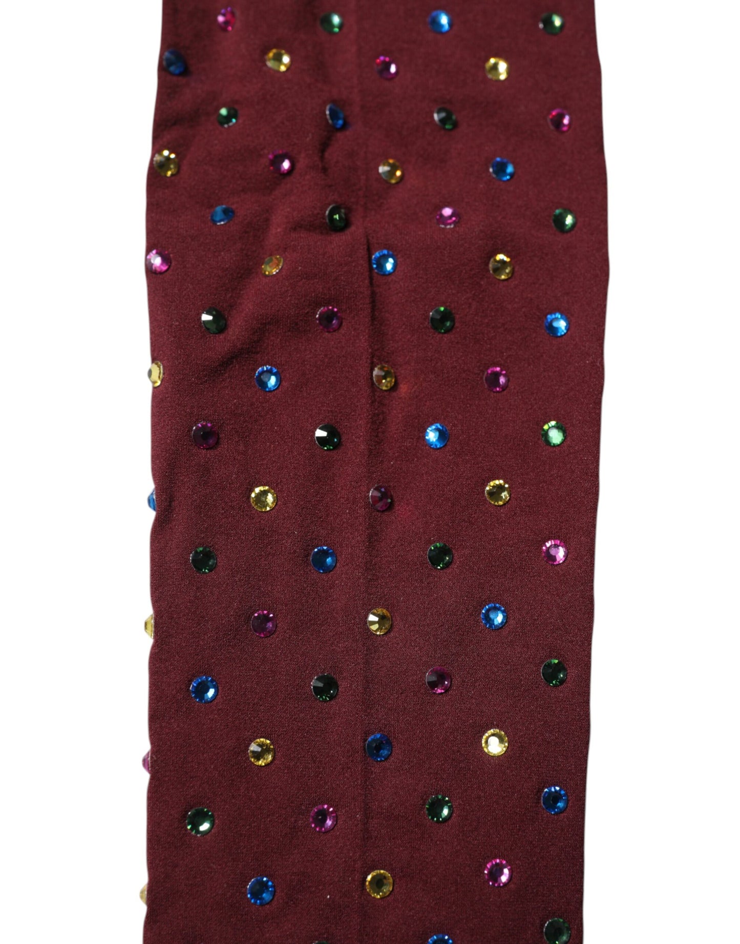 Dolce & Gabbana paarse nylon panty met kristallen versieringen