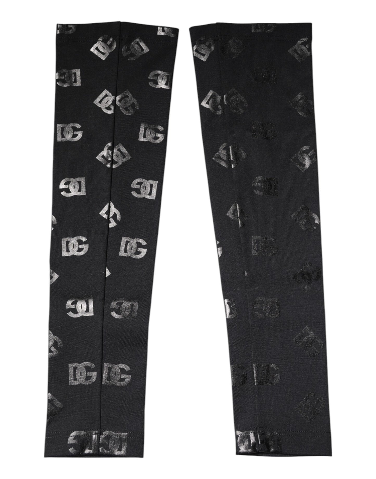 Dolce & Gabbana Zwarte DG Logo Monogram Wollen Stretch Arm Mouwen