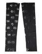Dolce & Gabbana Zwarte DG Logo Monogram Wollen Stretch Arm Mouwen