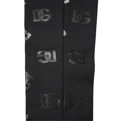 Dolce & Gabbana Zwarte DG Logo Monogram Wollen Stretch Arm Mouwen