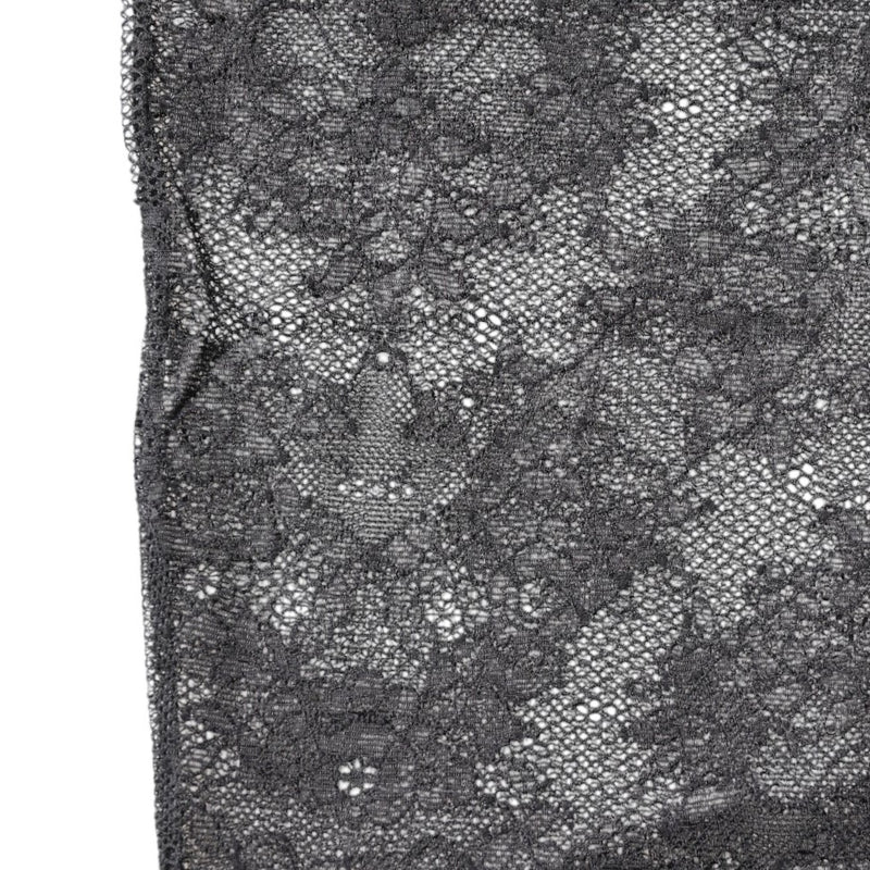 Dolce & Gabbana Black Floral Lace Cotton Stretch Stockings