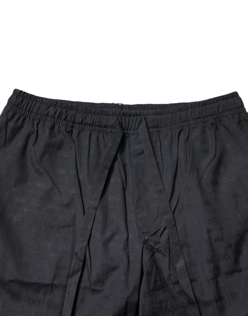 Dolce & Gabbana Black Cotton Men Pajama Set Sleepwear