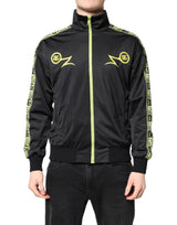 Bomber à col montant zippé noir avec logo Dolce & Gabbana