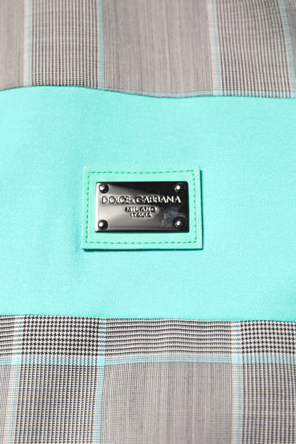 Dolce & Gabbana Multicolor Plaid Full Zip Windbreaker Jacket