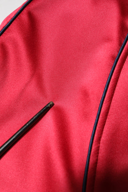 Bomber Jacket à Fermeture Éclair pour Homme Dolce & Gabbana Rouge avec Motifs Floraux