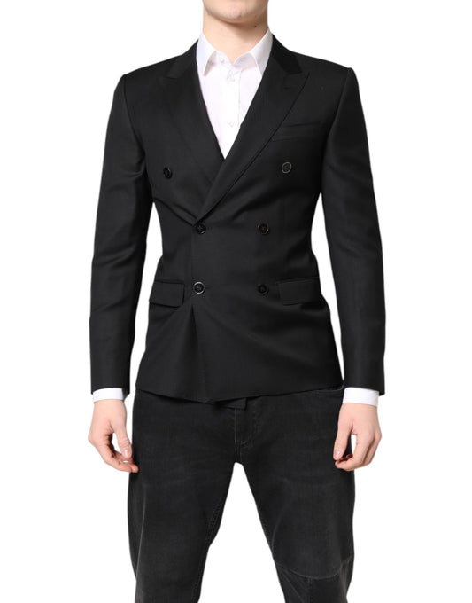Dolce &amp; Gabbana, veste-blazer noire MARTINI à double boutonnage