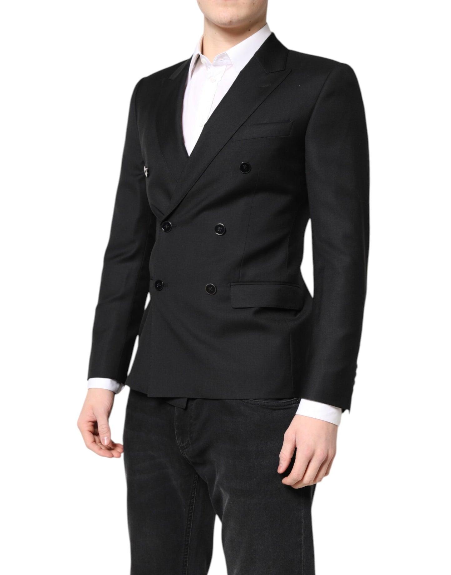 Dolce & Gabbana, veste-blazer noire MARTINI à double boutonnage