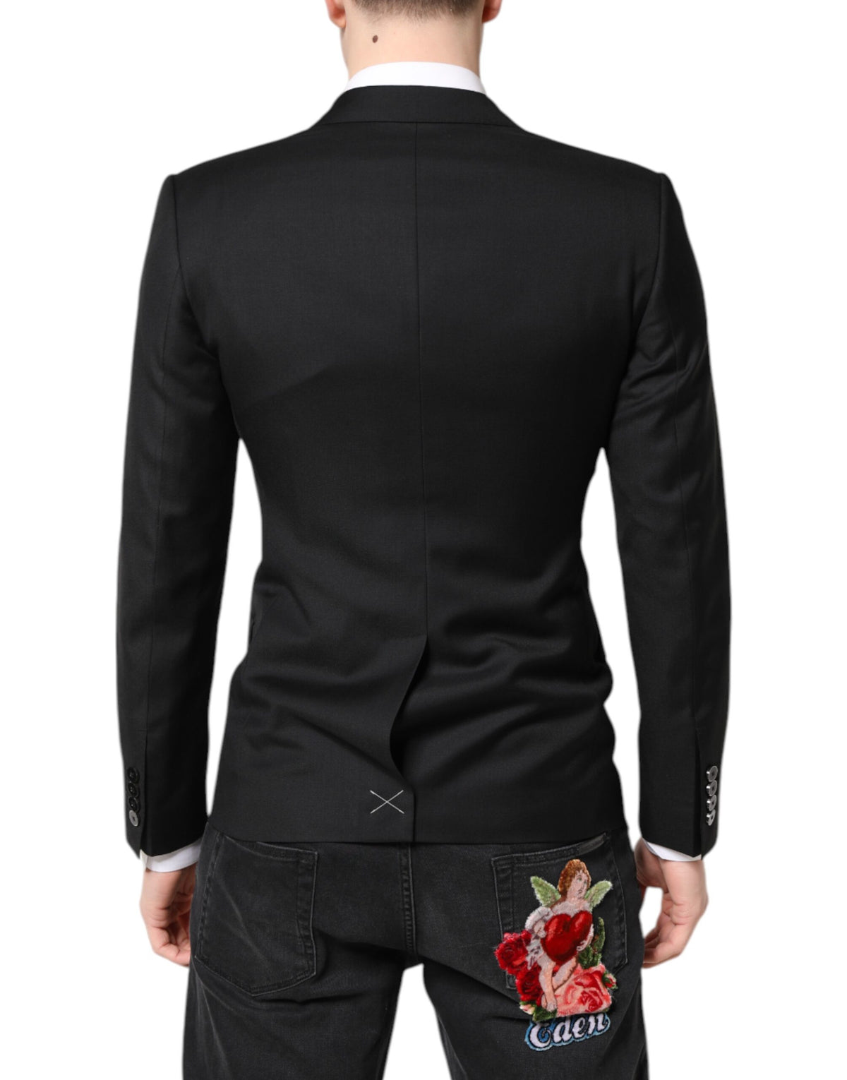 Dolce &amp; Gabbana, veste-blazer noire MARTINI à double boutonnage