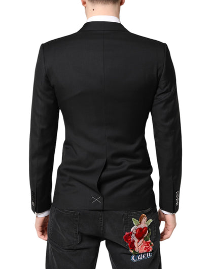 Dolce & Gabbana, veste-blazer noire MARTINI à double boutonnage